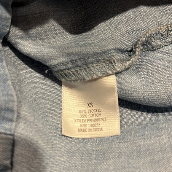 Harper Heritage Chambray Long Sleeve Denim Romper Retro 70s XS - Picture 4 of 4